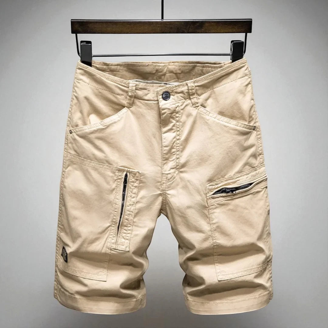 Everyday Essentials | Men's Cargo Shorts with Zippered Pockets | Durable Design for Outdoor Comfort