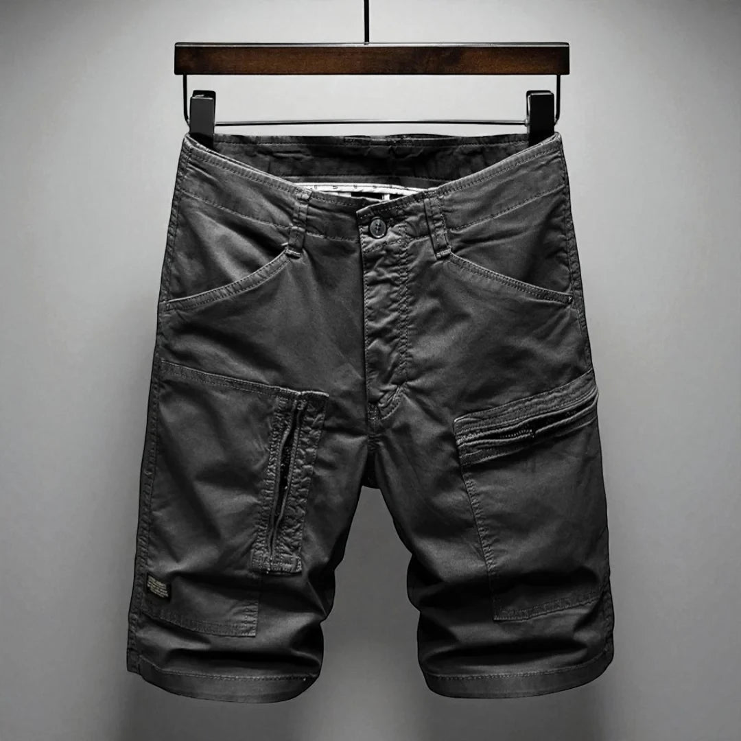 Everyday Essentials | Men's Cargo Shorts with Zippered Pockets | Durable Design for Outdoor Comfort