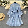 Hedy Embroidered Lace Belted Dress