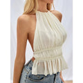 Ines Ruched Halter Top