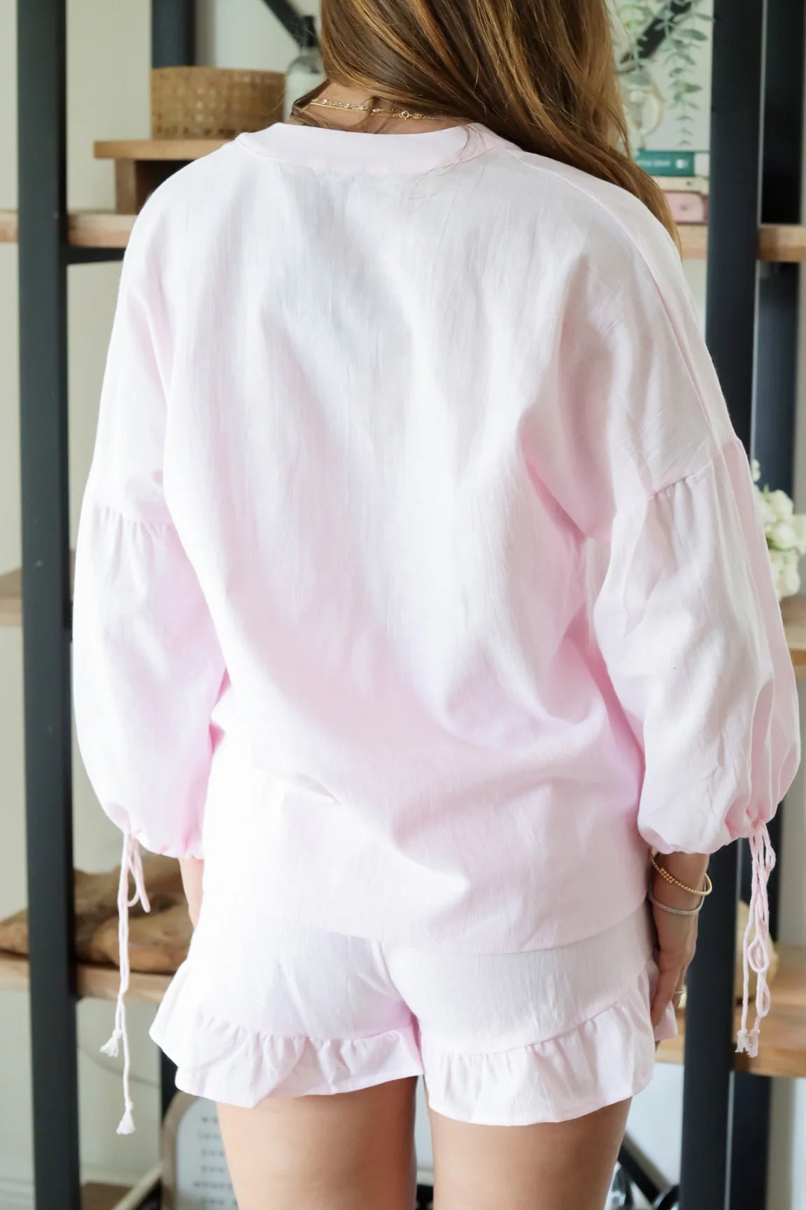 Isla Linen Two-Piece Set with Bell Sleeves