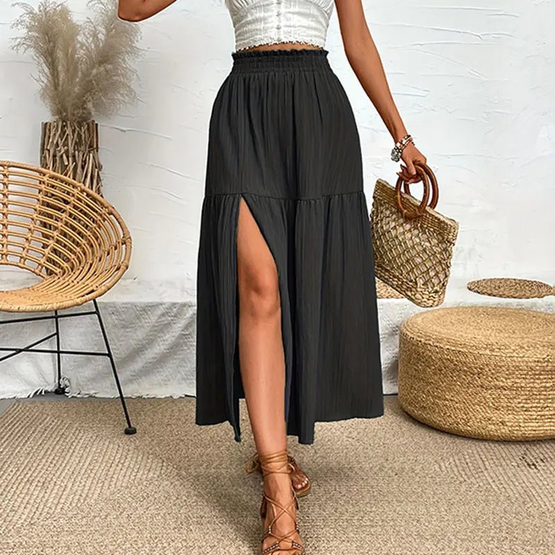 Maia Bohemian Midi Ruffle Skirt