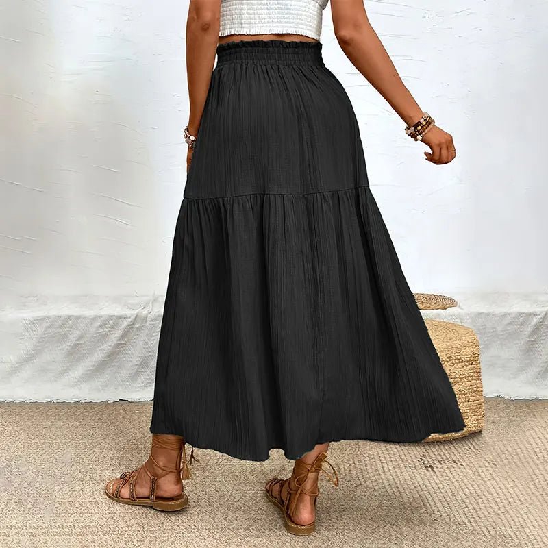 Maia Bohemian Midi Ruffle Skirt
