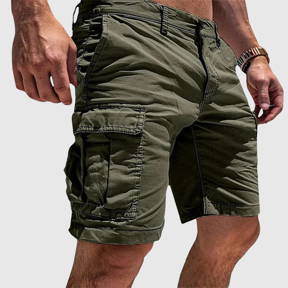Men's Cargo Shorts with Spacious Pockets | Durable Heavy-Duty Fabric for Outdoor Comfort