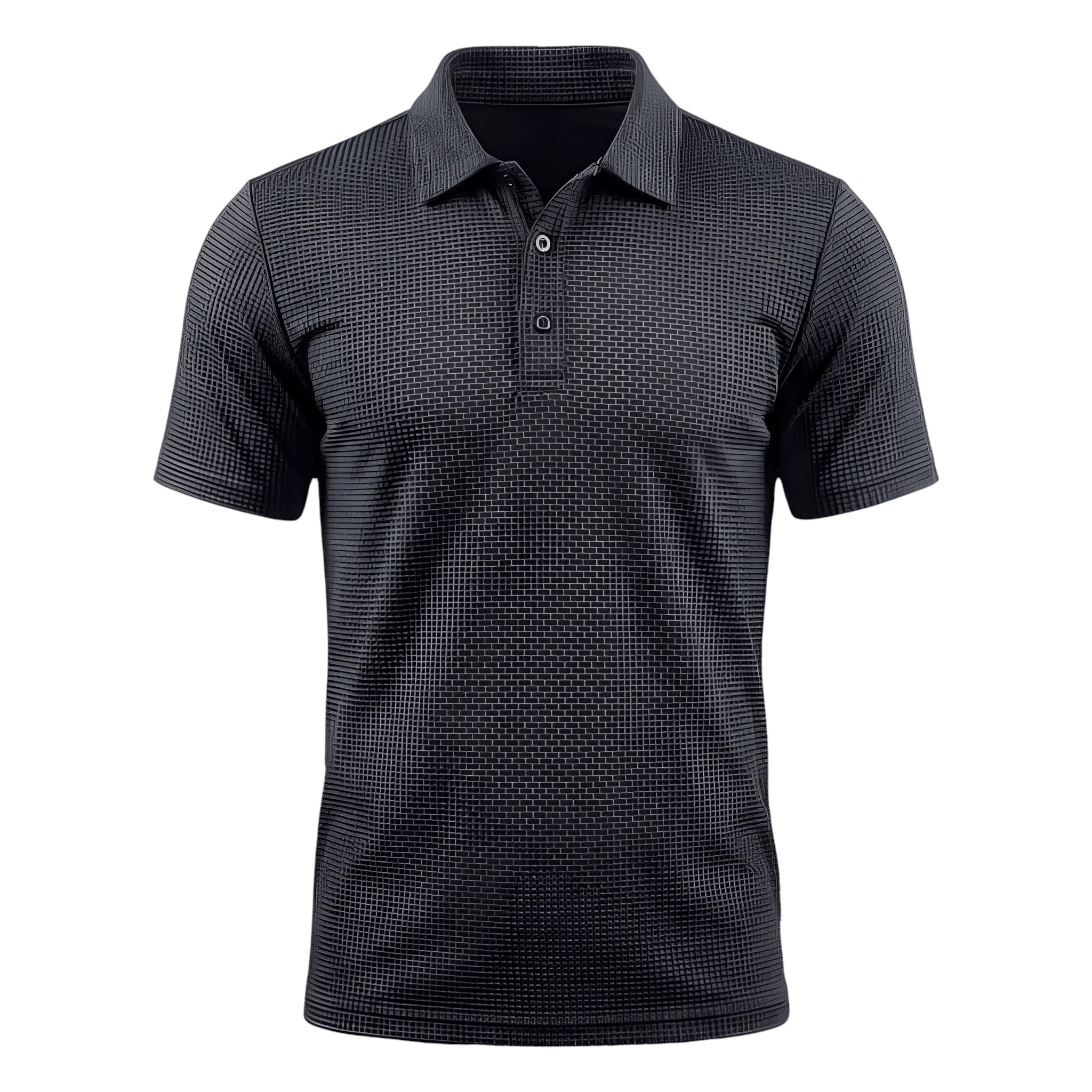 Men's Polo Shirt | Waffle Pattern Design with Breathable Fabric | Comfortable Fit for Active Lifestyle