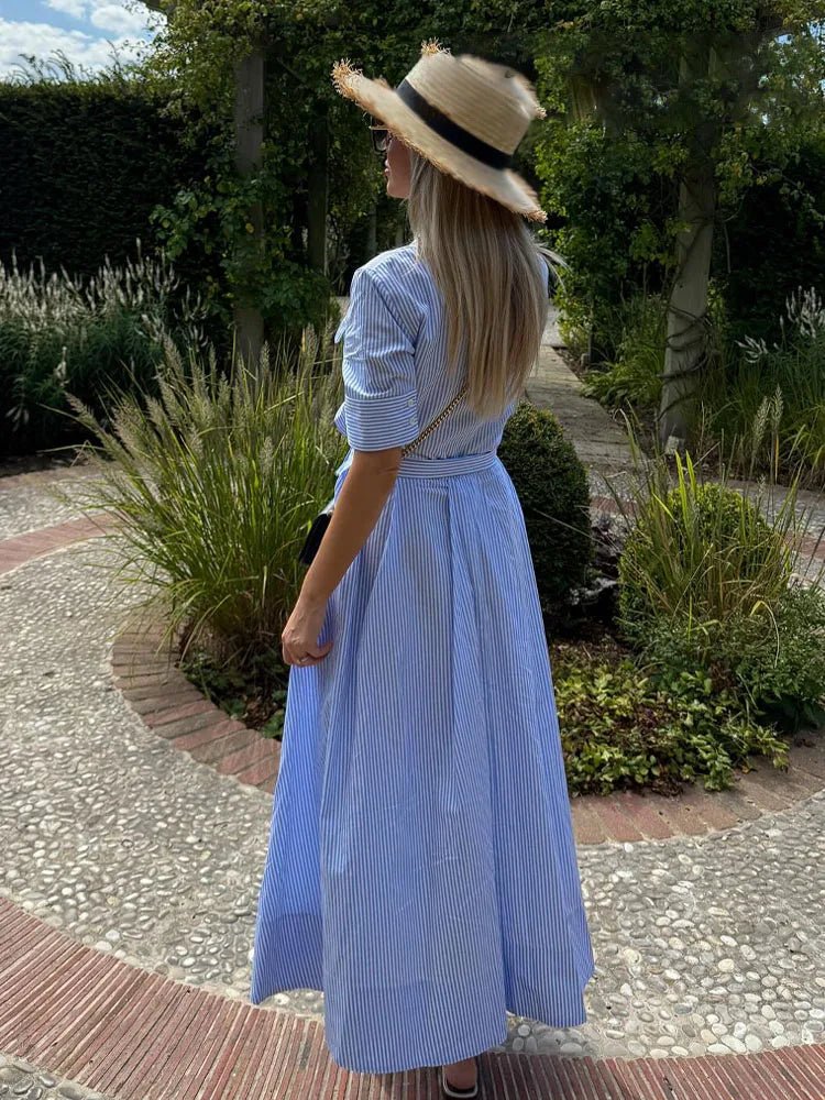Stacie Bow Tie-Waist Shirt Dress