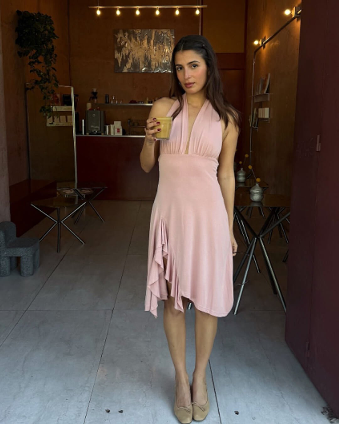 Stella Backless Halter Mini Dress