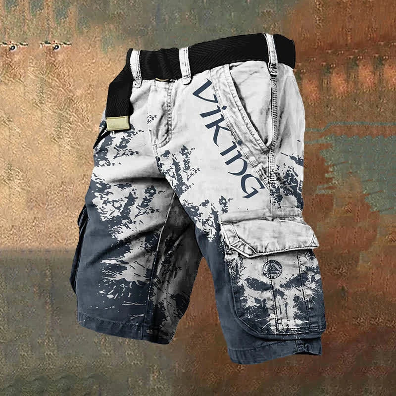 Urban Style | Men's Cargo Shorts with Graphic Print & Spacious Pockets | Relaxed Fit for Outdoor Comfort
