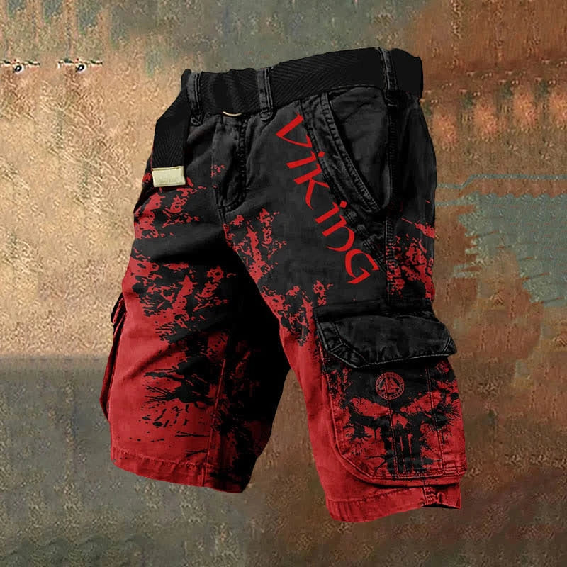 Urban Style | Men's Cargo Shorts with Graphic Print & Spacious Pockets | Relaxed Fit for Outdoor Comfort