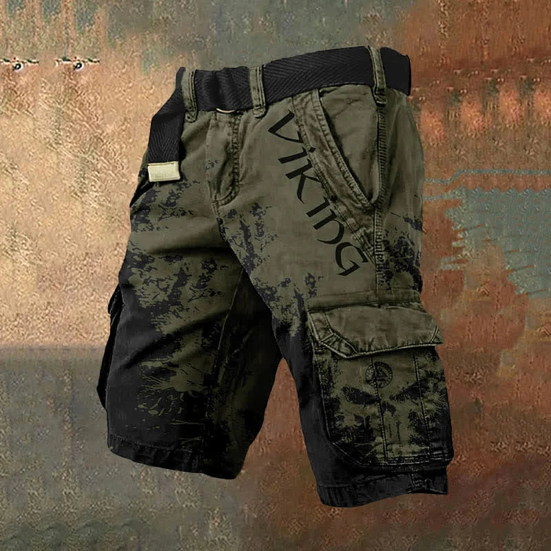 Urban Style | Men's Cargo Shorts with Graphic Print & Spacious Pockets | Relaxed Fit for Outdoor Comfort