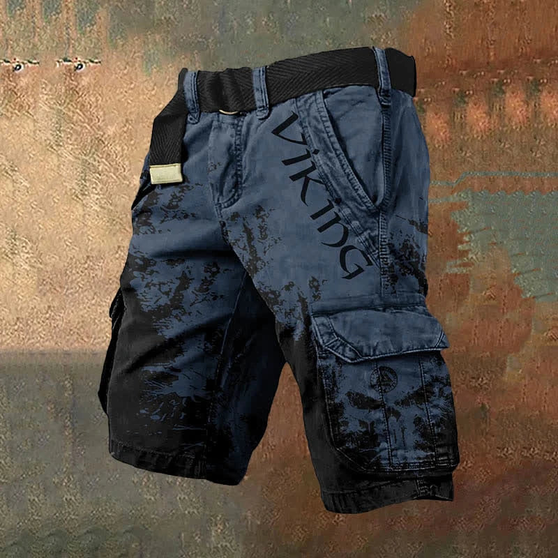 Urban Style | Men's Cargo Shorts with Graphic Print & Spacious Pockets | Relaxed Fit for Outdoor Comfort