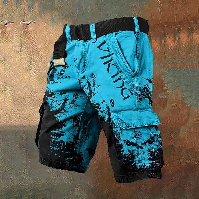 Urban Style | Men's Cargo Shorts with Graphic Print & Spacious Pockets | Relaxed Fit for Outdoor Comfort