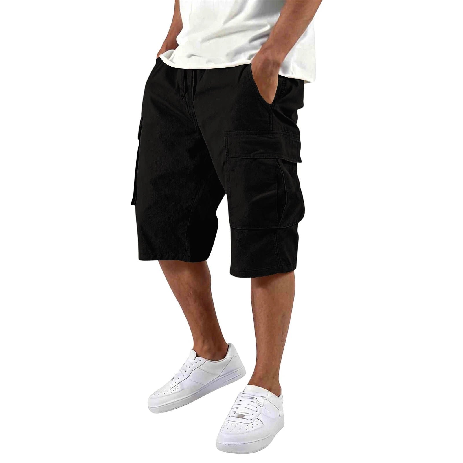Utility Cargo Shorts | Men's Cargo Shorts with Elastic Drawstring for Comfort and Versatility