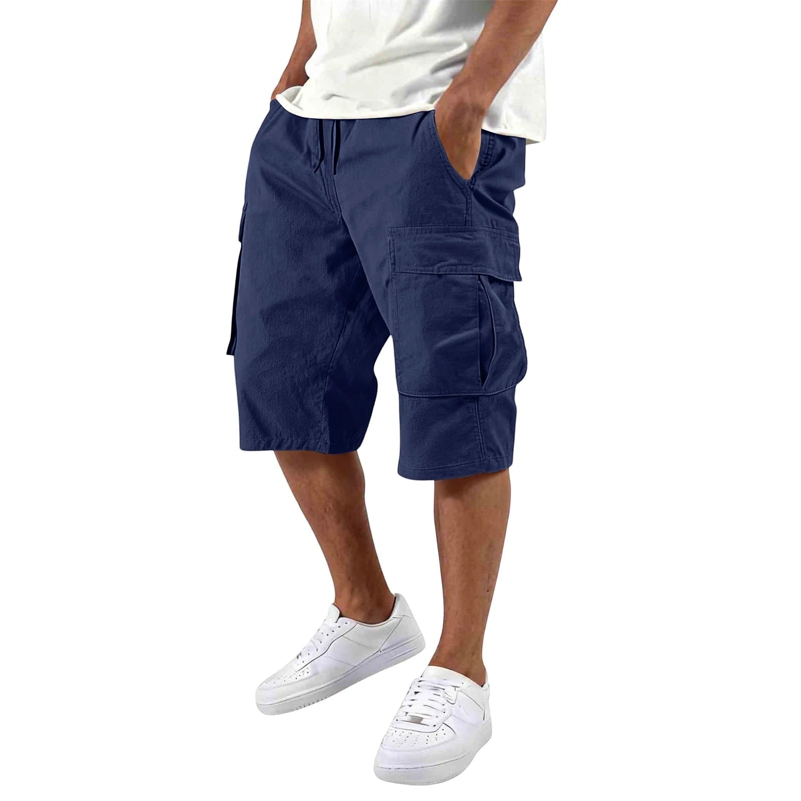 Utility Cargo Shorts | Men's Cargo Shorts with Elastic Drawstring for Comfort and Versatility