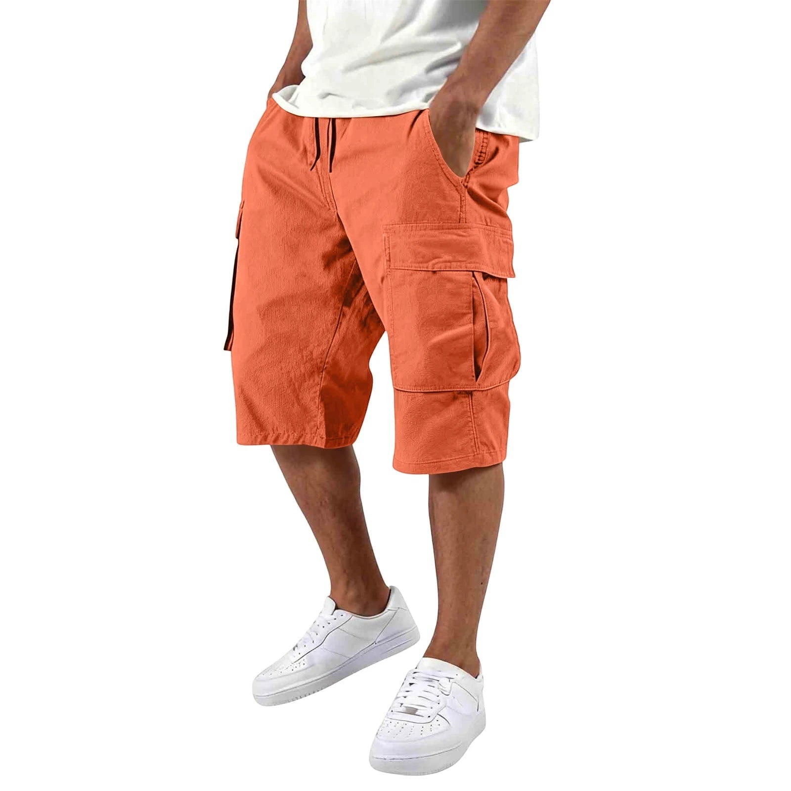 Utility Cargo Shorts | Men's Cargo Shorts with Elastic Drawstring for Comfort and Versatility