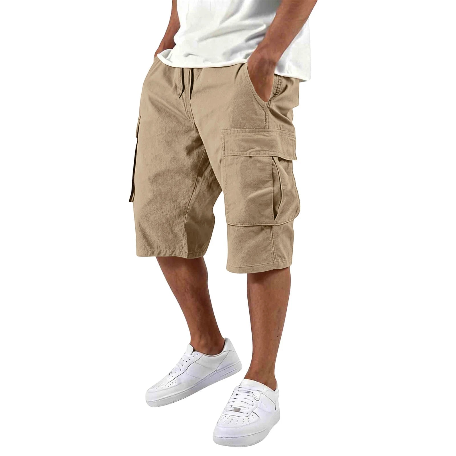 Utility Cargo Shorts | Men's Cargo Shorts with Elastic Drawstring for Comfort and Versatility