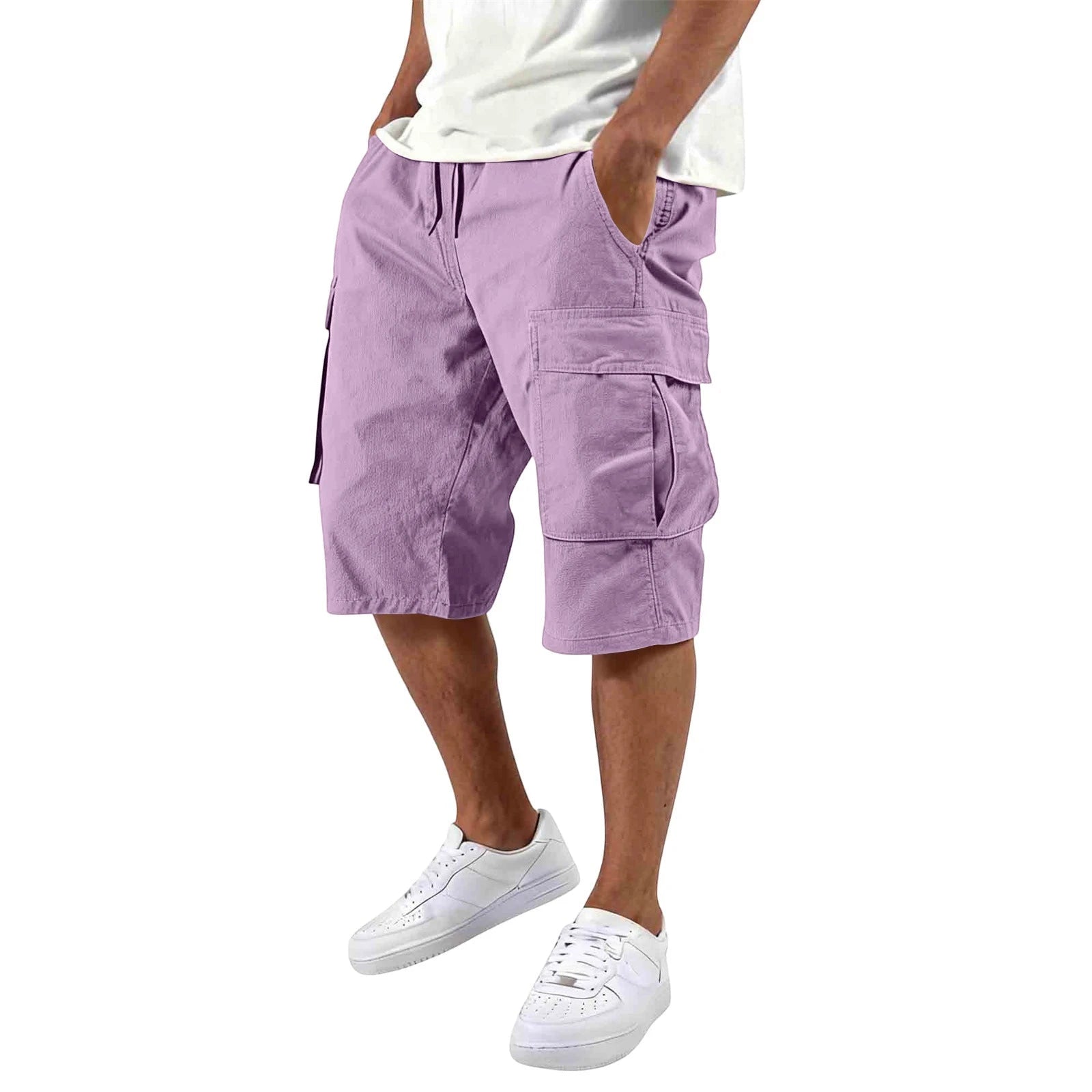 Utility Cargo Shorts | Men's Cargo Shorts with Elastic Drawstring for Comfort and Versatility