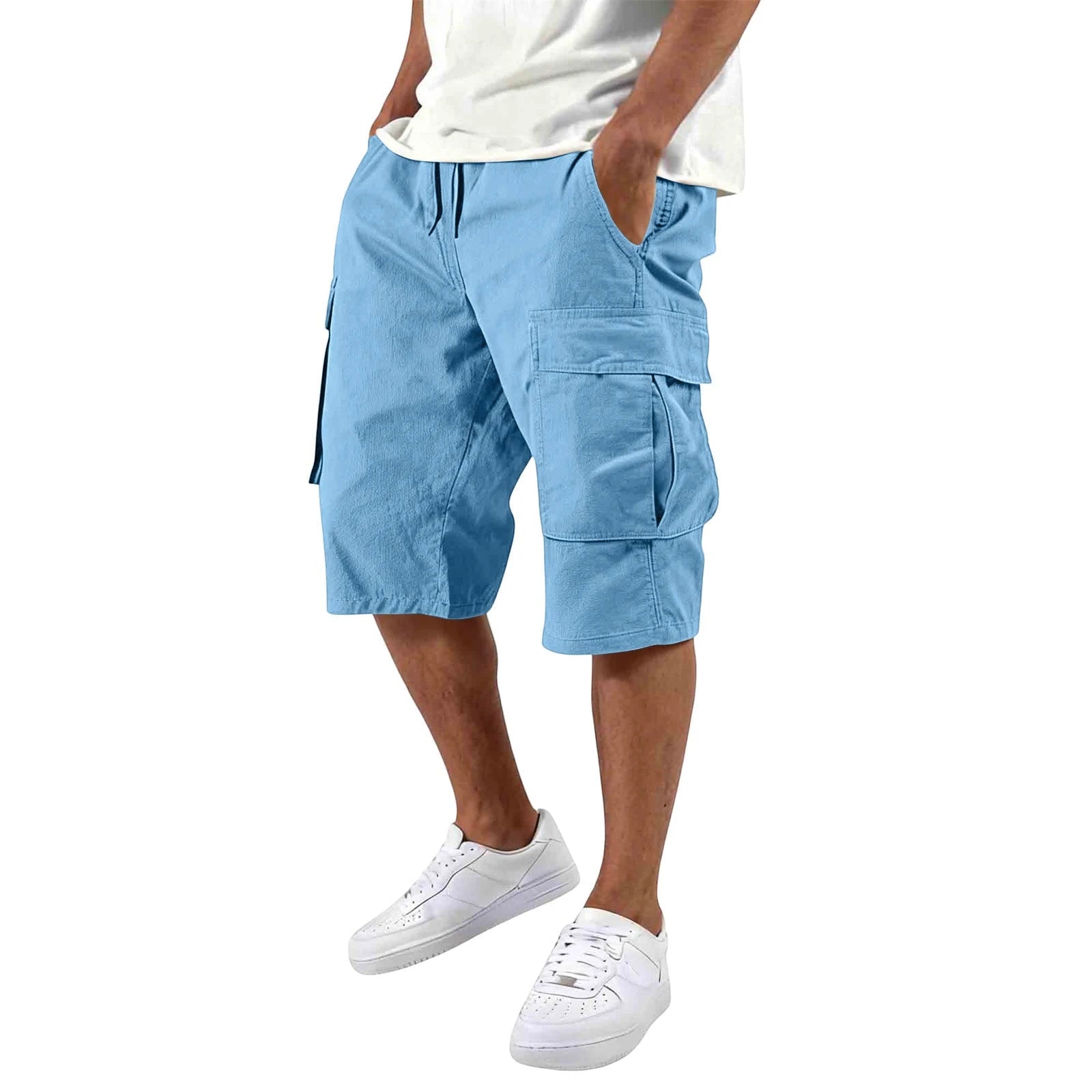 Utility Cargo Shorts | Men's Cargo Shorts with Elastic Drawstring for Comfort and Versatility