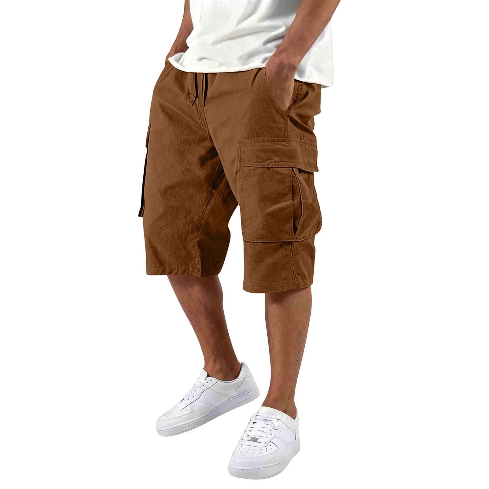 Utility Cargo Shorts | Men's Cargo Shorts with Elastic Drawstring for Comfort and Versatility