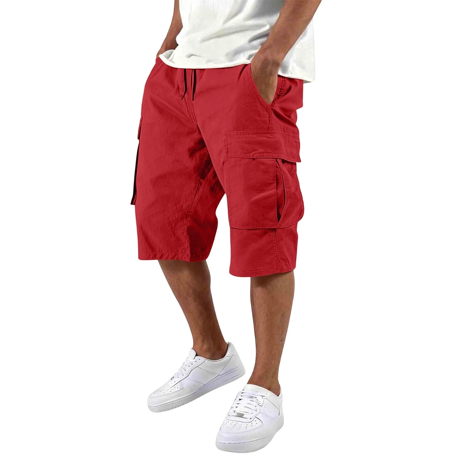 Utility Cargo Shorts | Men's Cargo Shorts with Elastic Drawstring for Comfort and Versatility
