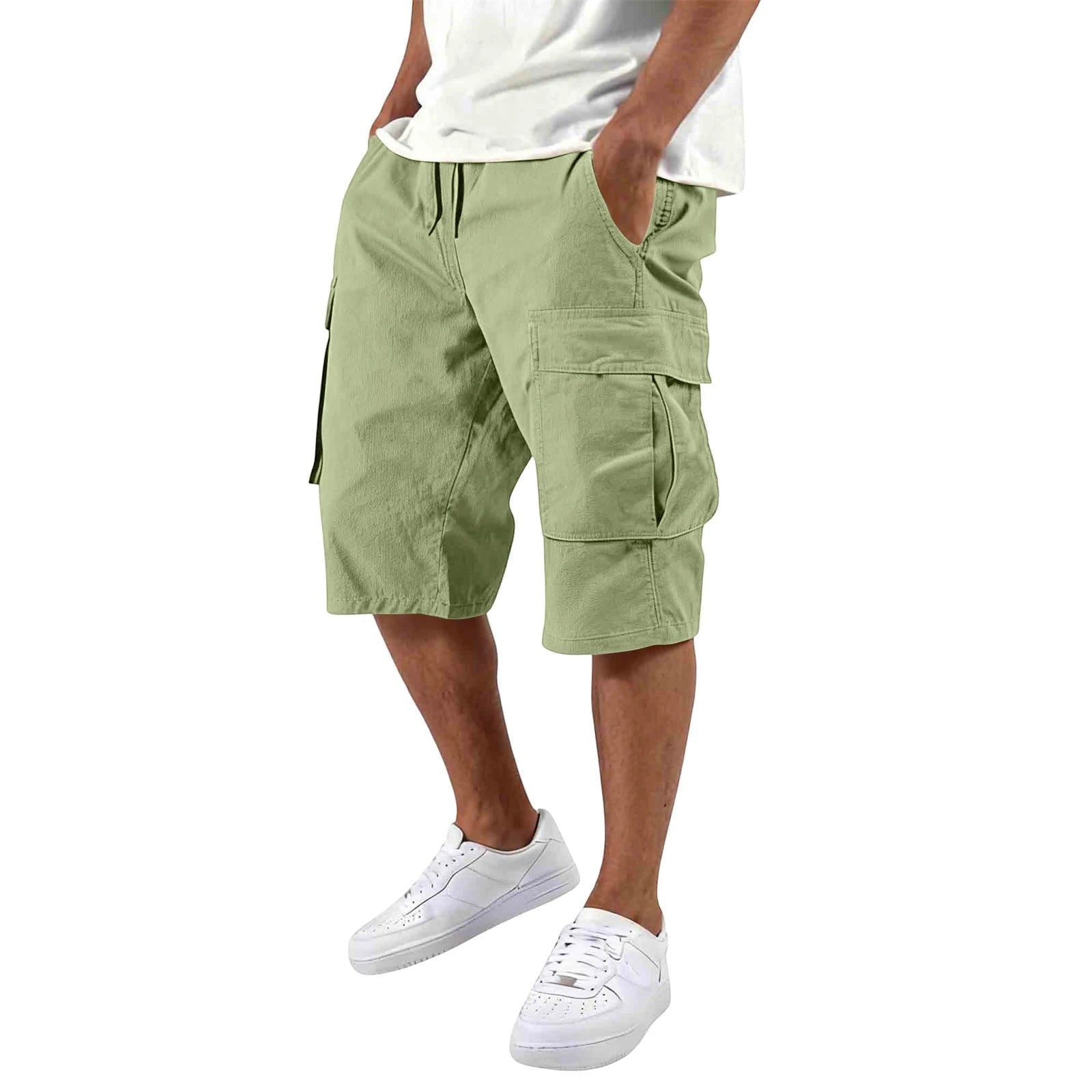 Utility Cargo Shorts | Men's Cargo Shorts with Elastic Drawstring for Comfort and Versatility