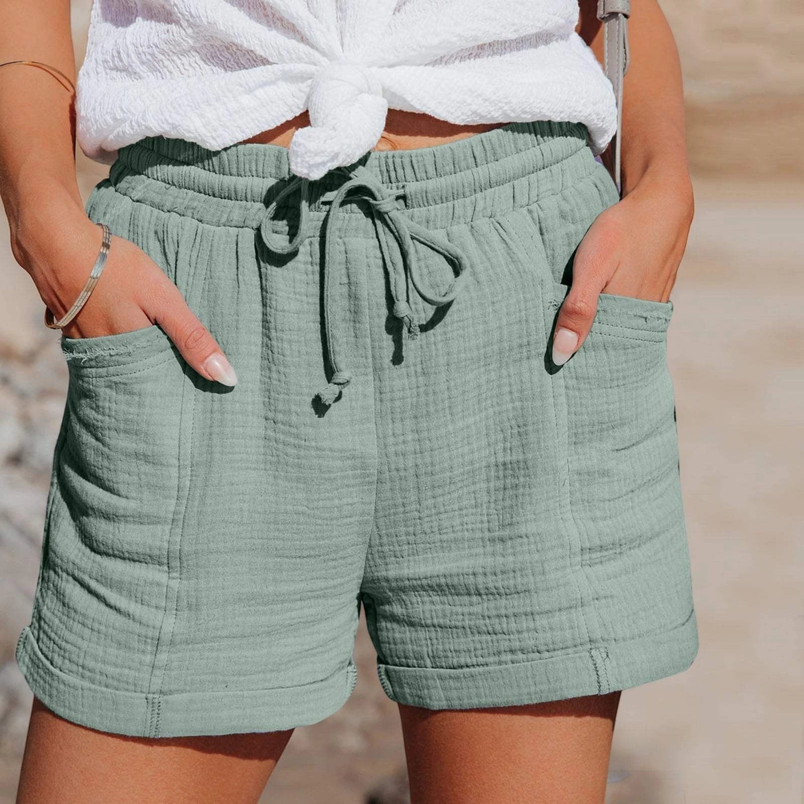 Women's Casual Shorts with Side Pockets