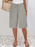 Women's Long Cargo Shorts with Pockets